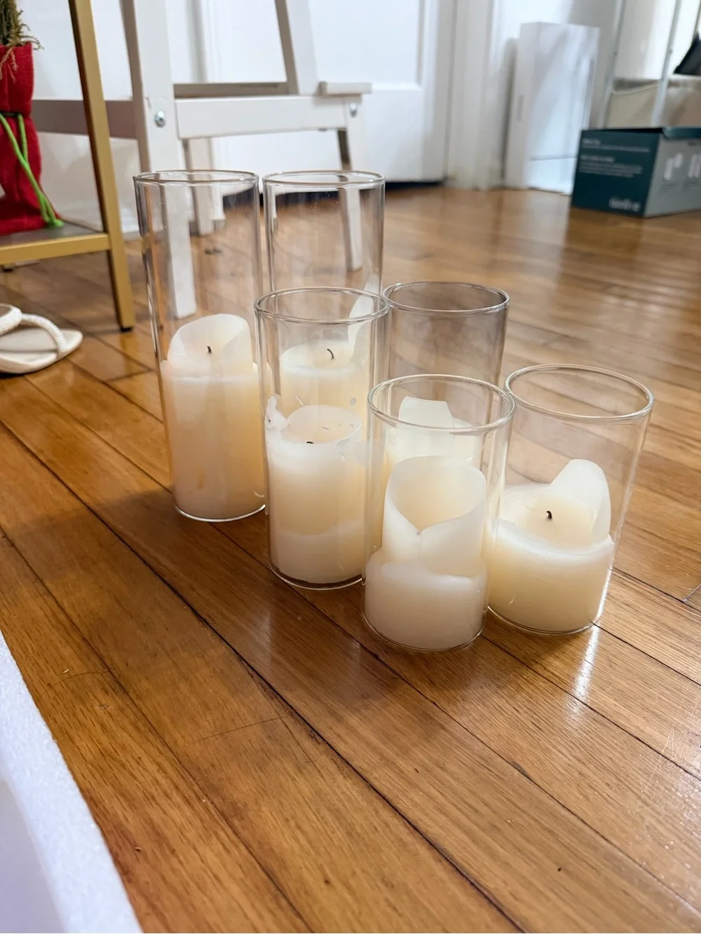 Wedding Hurricane Candles Centerpiece Sets- 4 complete sets
